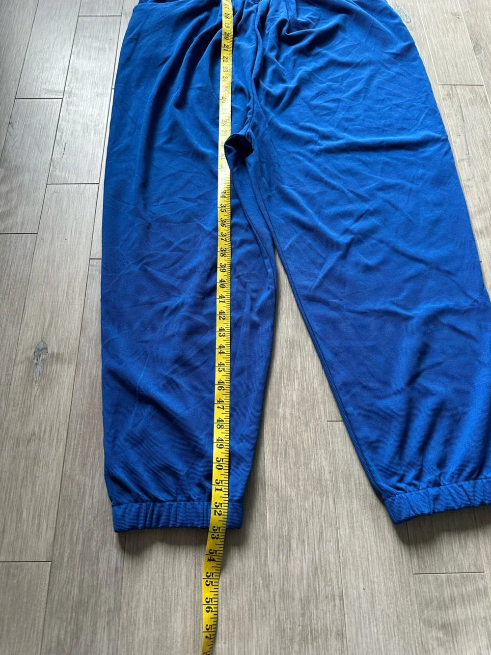 NWT HALARA Waffle Royal Blue Relaxed Pockets Jumpsuit Overall Size Large - Picture 7 of 7